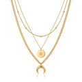 QIAOREN 13480 Vintage Square White Shell Butterfly Pendant Necklace with Beaded Ball Chain, Dainty Gold Neck Jewelry Gift