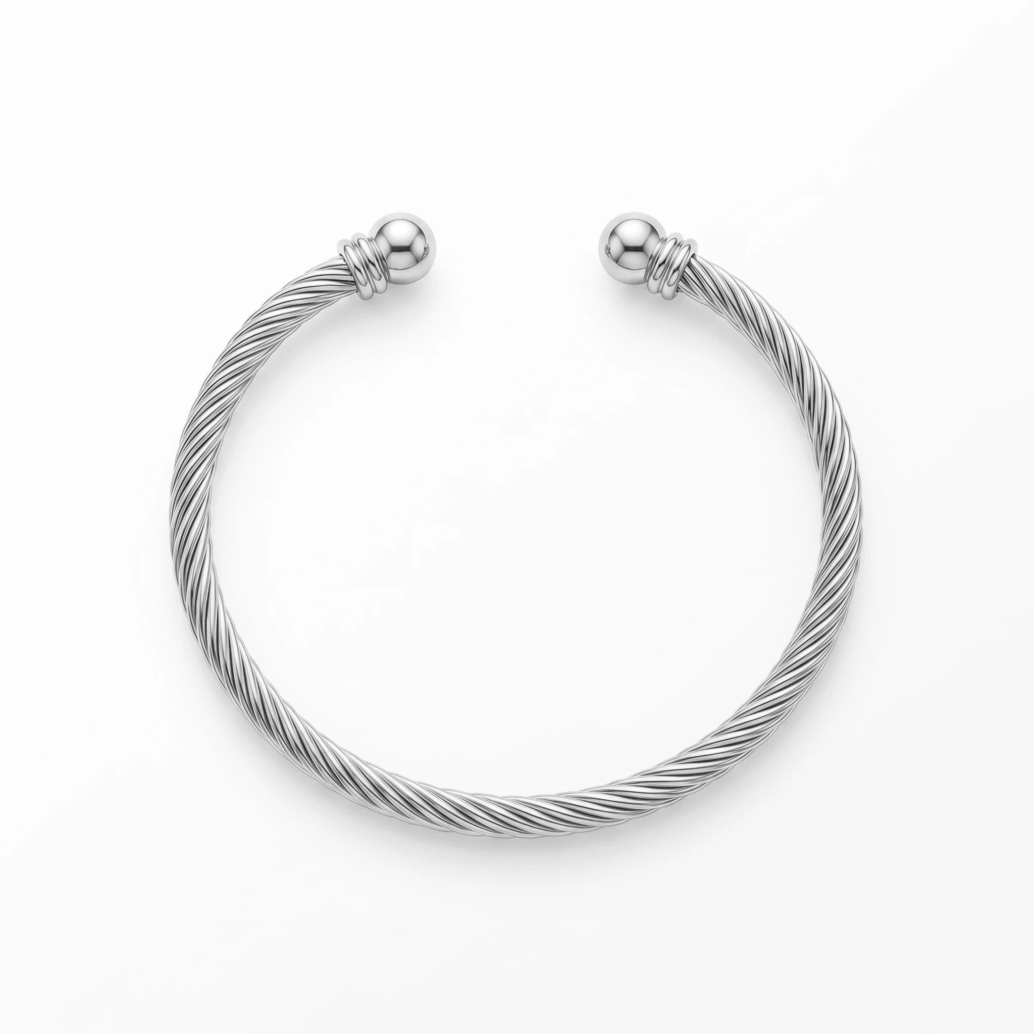 QIAOREN 10723 Trendy Rope Twist Pattern Chain & Link Bracelet 18K Gold Plated Stainless Steel Adjustable Unisex Everyday Staple