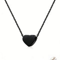Women Trendy Delicate Dainty Minimalist Jewelry Custom Engraved Stainless Steel 18K Gold Plated Link Chain Small Tiny Love Heart