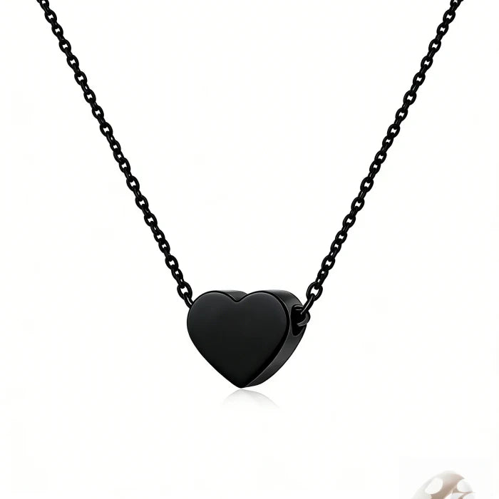Women Trendy Delicate Dainty Minimalist Jewelry Custom Engraved Stainless Steel 18K Gold Plated Link Chain Small Tiny Love Heart