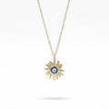 QIAOREN 12819 Premium Solar Nazar Necklace Gold Plated  Stainless Steel Hypoallergenic Wholesale High Quality Gift