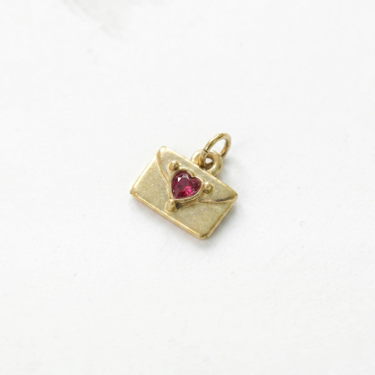 QIAOREN 12437-48   12 Birthstone Envelope Drop Earrings, Gold Plated Stainless Steel Love Letter Studs