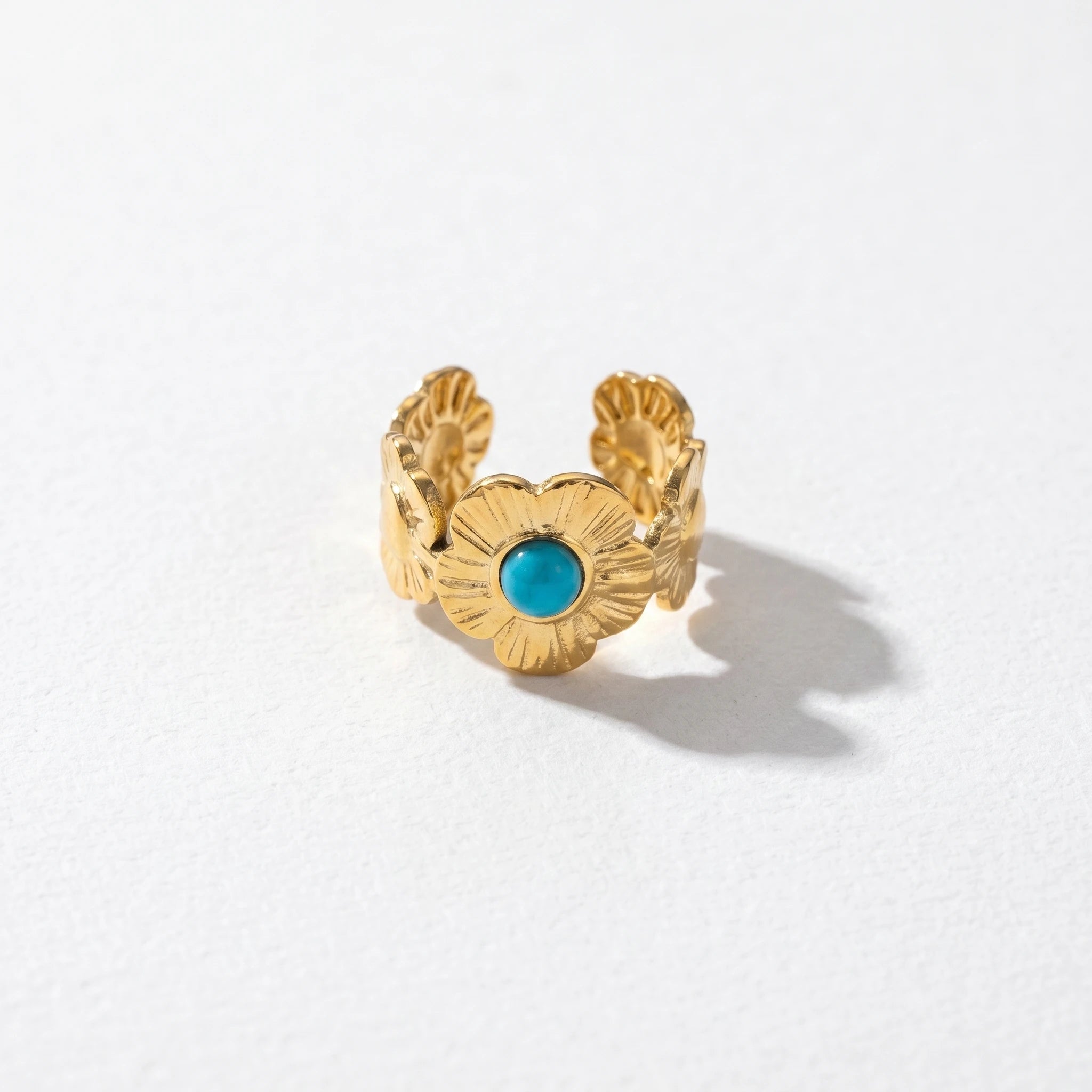 QIAOREN Stainless Steel Adjustable Stackable Ring Set Gold Plated Colorful Enamel Fashion Open Rings for Women
