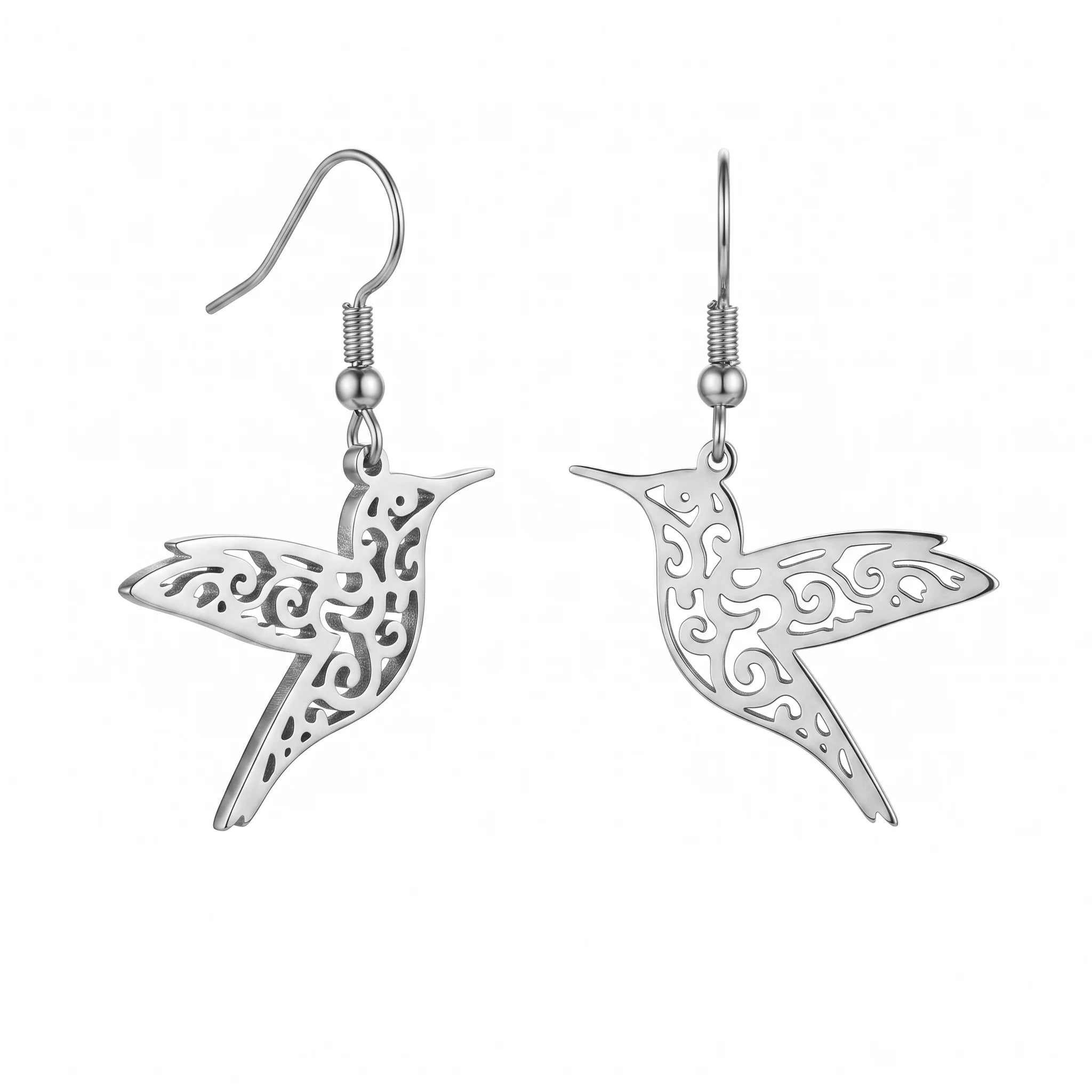 QIAOREN 10955 Hypoallergenic Stainless Steel Women's Trendy Party Earrings 18K Gold Plated Waterproof Tarnish Resistant Earrings