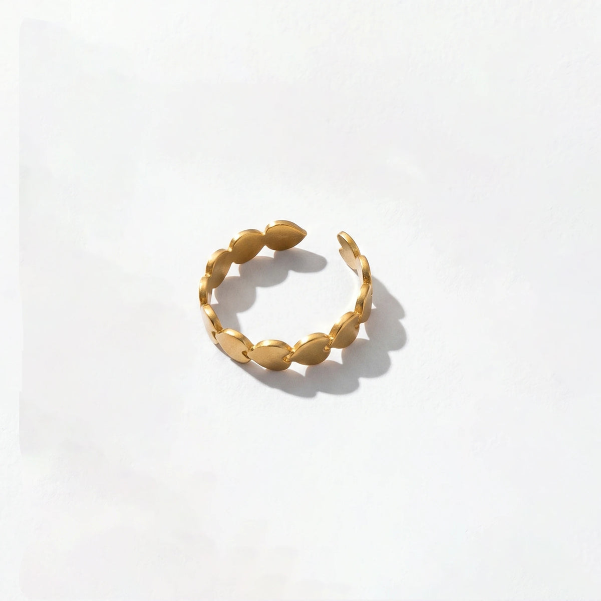 QIAOREN 10707 You & Me Engraved Gold Ring Set - 5Pcs Hypoallergenic Stainless Steel Open Rings