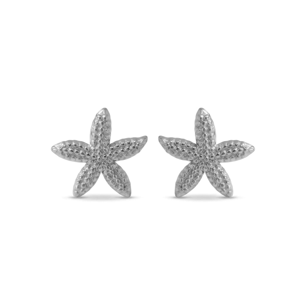 QIAOREN 11795 Trendy Starfish Stud Earrings Stainless Steel 18K Gold Plated Sea Star Summer Beach Jewelry for Women US EU
