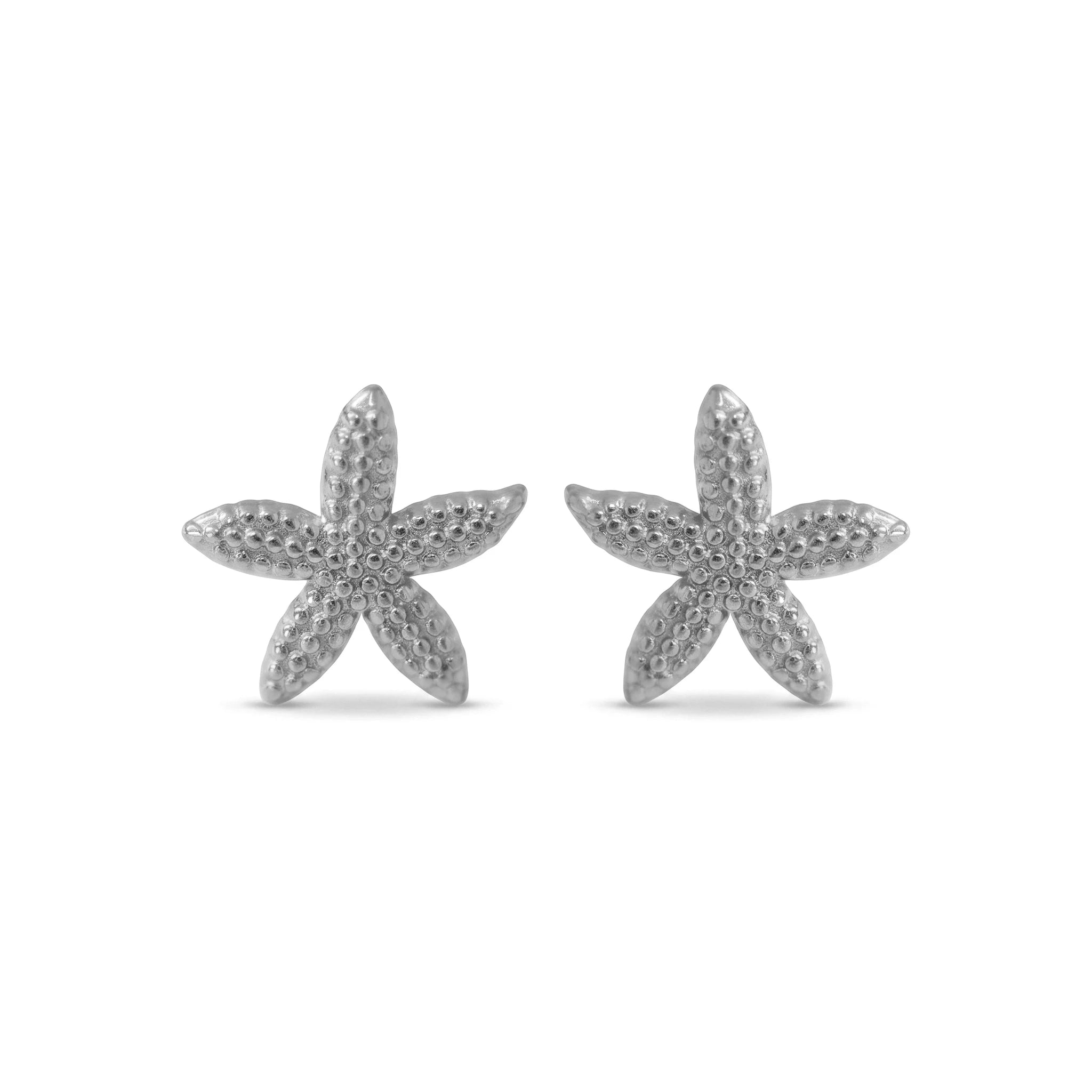 QIAOREN 11795 Trendy Starfish Stud Earrings Stainless Steel 18K Gold Plated Sea Star Summer Beach Jewelry for Women US EU