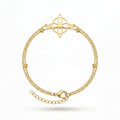 QIAOREN 11041 Luxury Waterproof Stainless Steel Double Layer Compass Bracelet for Women Minimalist Gold Chain Beach Jewelry Gift