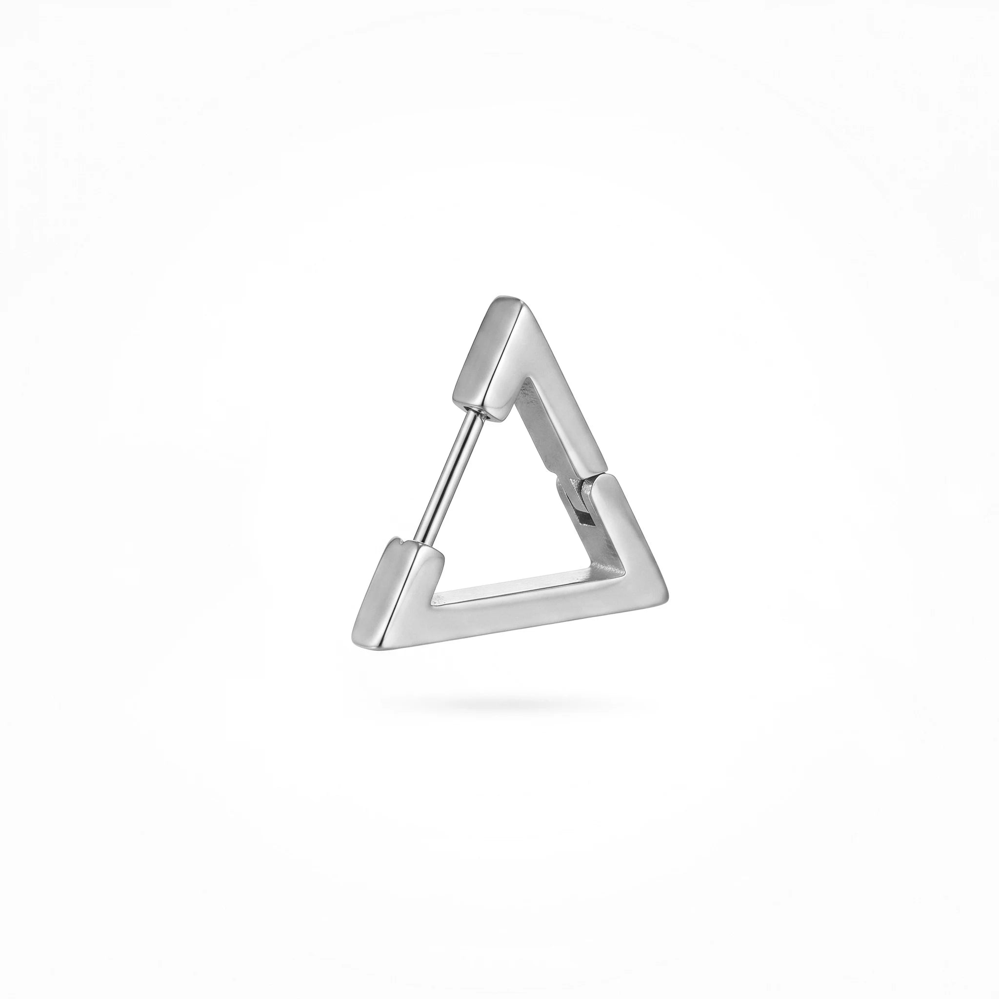 QIAOREN 12573 Dainty Geometric Triangle Huggie Earrings 316L Stainless Steel Gold Plated No Fade Earring Trendy Gift