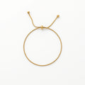 QIAOREN 13300 Thin Chain Bracelet Gold Plated Steel Adjustable Slider Waterproof Minimalist Women Daily Wrist Jewelry Gift