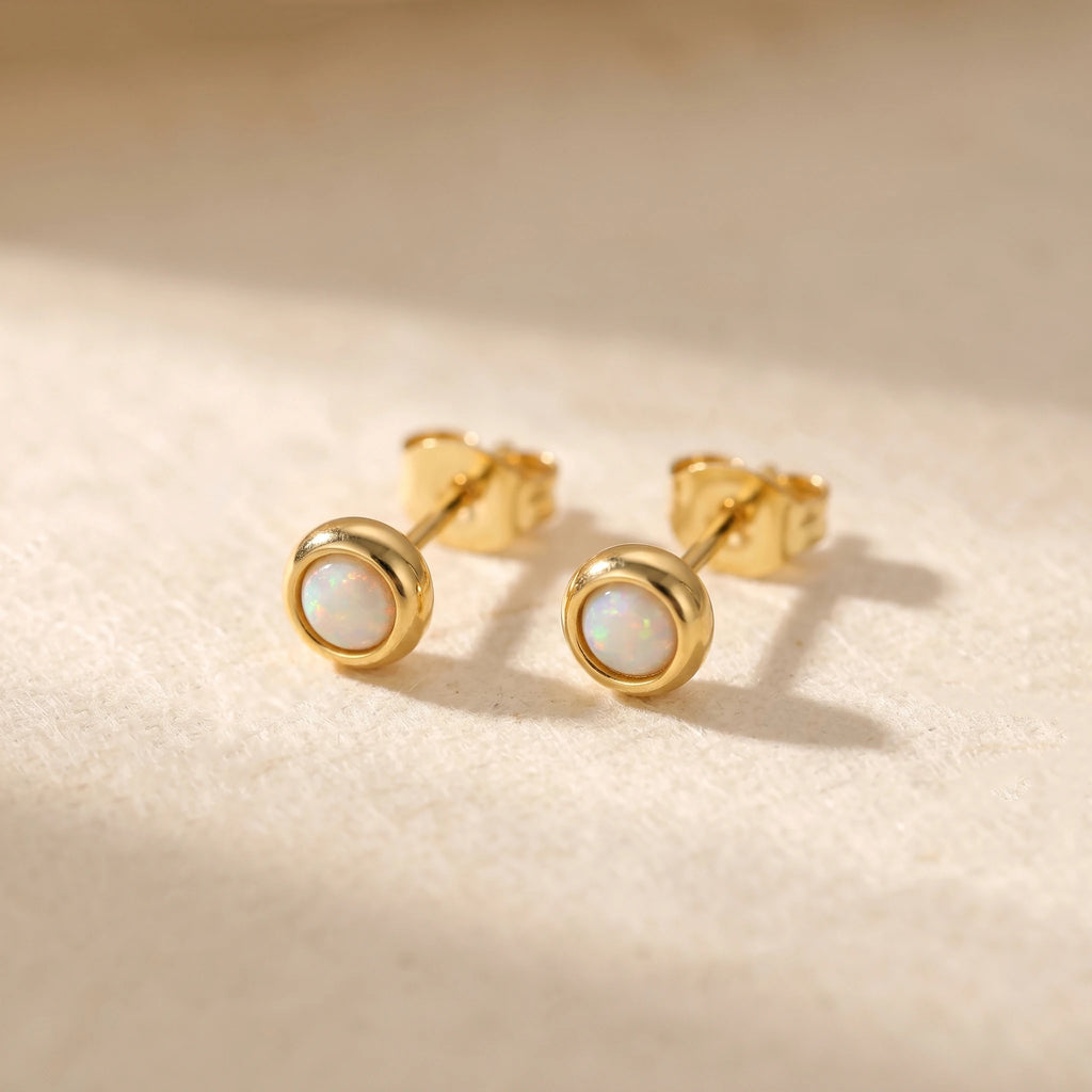 QIAOREN 12190-201 Multi-Color Birthstone Crystal Tiny Studs Hypoallergenic Daily Wear Jewelry Gift for Women
