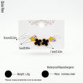 QIAOREN 14505 Stainless Steel Black Clover Shooting Star Pearl Tiny Studs Multi Pack Fashion Jewelry Gift