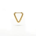 QIAOREN 12585 Dainty Shiny V Shape Geometric Huggie Earrings 316L Stainless Steel No Fade Gold Plated Hoop Jewelry Gift