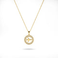 QIAOREN11926 Trendy Wanderlust Airplane Necklace Stainless Steel 18K Gold Plated Aircraft Pendant Travel Jewelry Women US EU